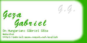 geza gabriel business card