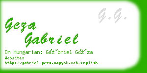 geza gabriel business card